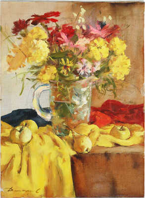 Дмитриев Александр Владимирович. Желтый натюрморт. Осенние цветы